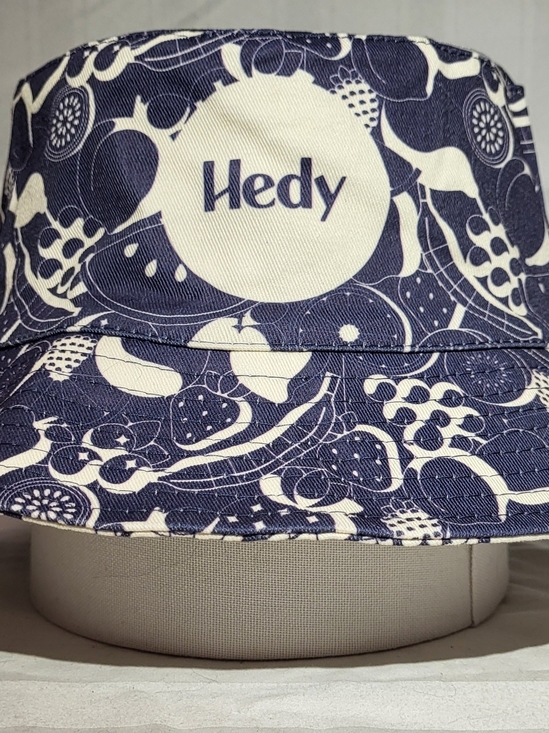 Hedy Accessories - Hedy Reversible Navy & White Patterned Bucket Hat